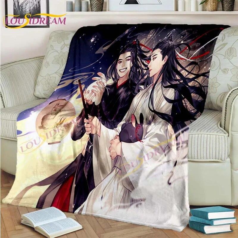 Official Grandmaster of Demonic Blanket Cartoon Blankets Wei Wu Xian Blankets Bed Sofa Soft Blanket Novel Lover Fan Gifts