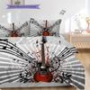 1PC Music, guitar Theme Bedding Quilt Set Quilt Cover Pillowcase Home Decoration Birthday Gift (1 * duvet cover + 2 * pillowcase, without core)