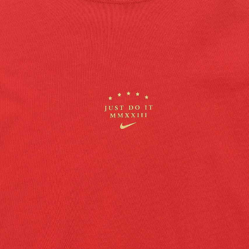 Nike Logo Print Retro Dopamine Loose-Fit Sport Short Sleeve T-Shirt Women Tops Red DX7941-657