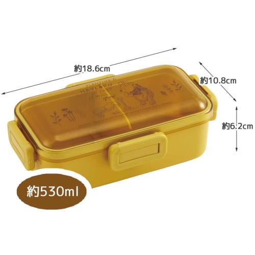 Skater Bento Box, Disney Winnie the Pooh Honey, 530ml, Antibacterial, Softly Filled, Domed Lid, Women's, Made in Japan, PFLB6AG-A