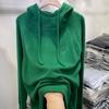 Large Size Padded Sweater Women Fall Winter Hooded Warm Inner Long-sleeved Double-sided Velvet Bottoming Shirt Tops