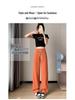 Women's High Waist Loose Candy Color Wide Leg Pants - Versatile Slim Fit for Spring and Autumn