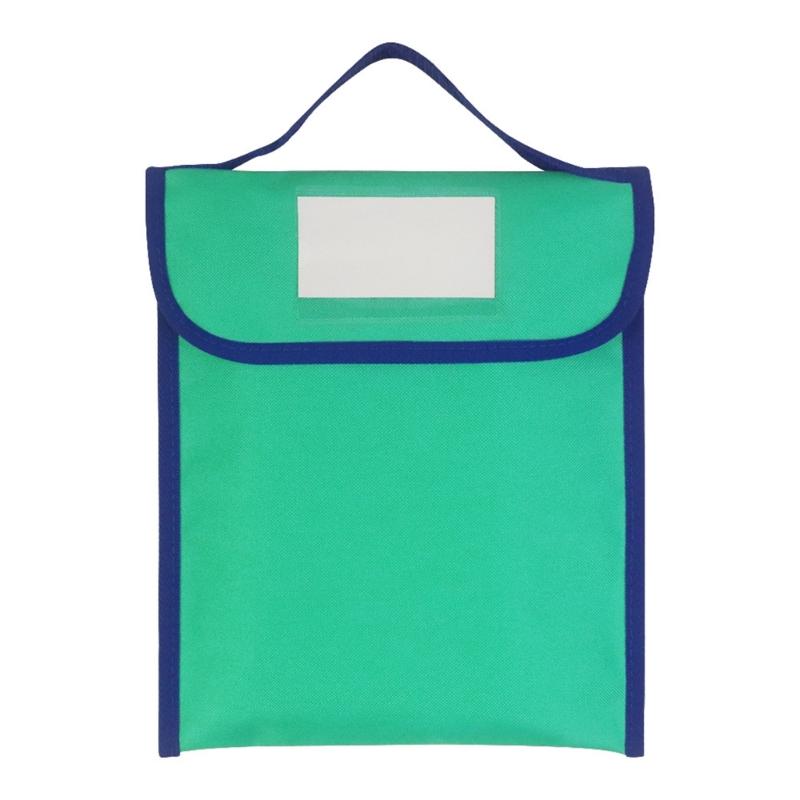 File Bag with Clear Label Window School Book Bag Portable Document Folder