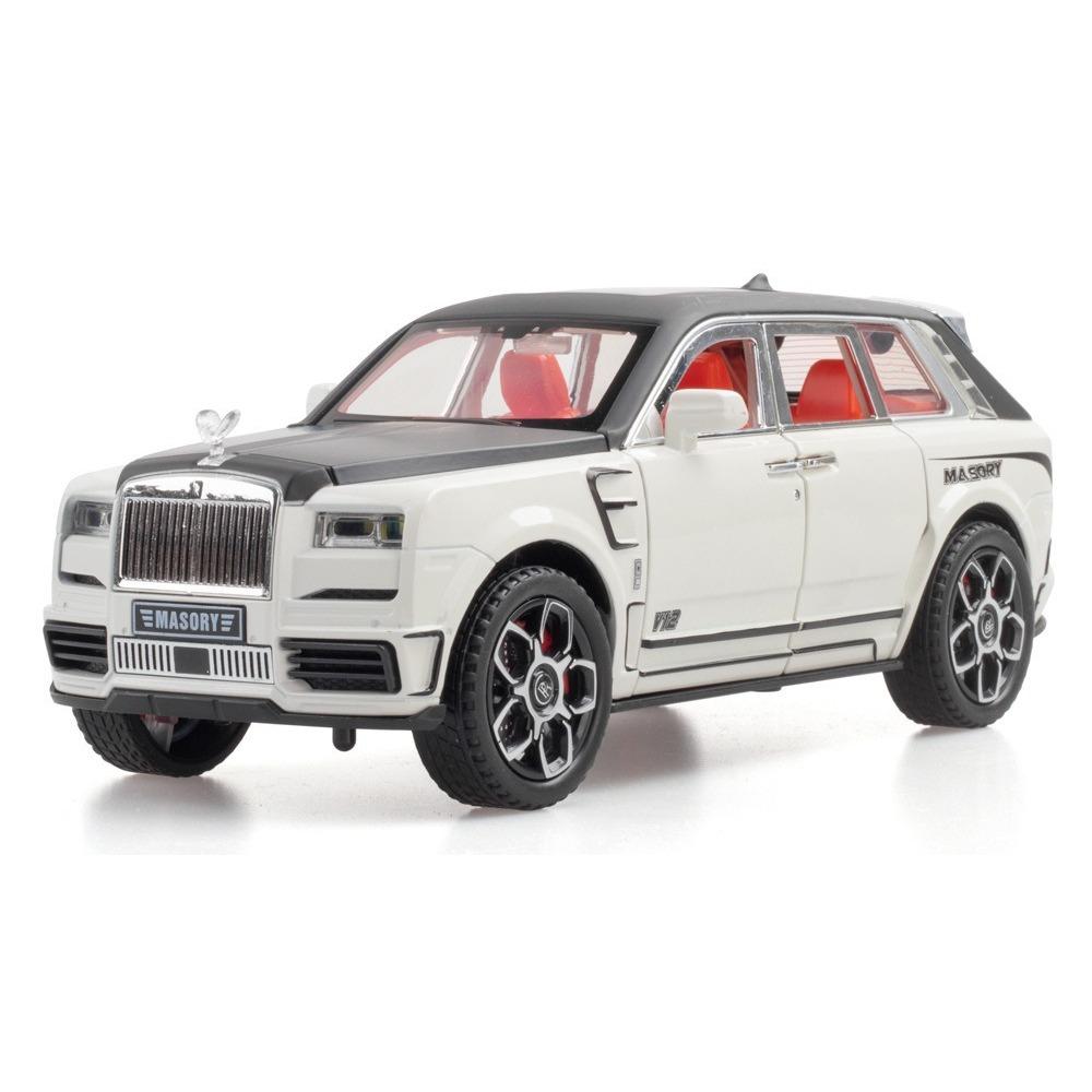 

1/24 Rolls Royce внедорожник Cullinan Masory сплав люксовый модель автомобиля литые металлические игрушечные модели автомобилей симуляция звук и свет подарок белый