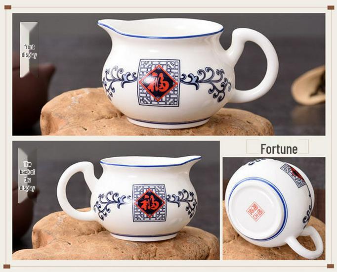 Blue & White Porcelain Tea Pitcher Gong Dao Bei 170ml for Kung Fu Tea Sets