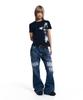 AAKAM Splatter Painted Cros2 Half Top (Black)