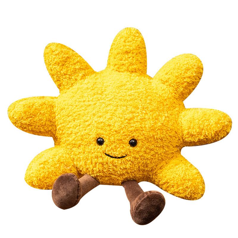 Cartoon Smiley Face Sun Throw Pillow Plush Toy Home Sofa Pillow Cushion Children'S Soothing Doll Activity Gift