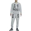 Nike Logo Print Long Sleeve Pullover Sweatshirt Men Tops Grey DQ4170-063