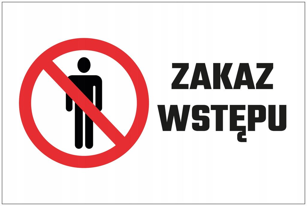 No Entry Sign 20x30 Cm PVC T008