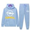 Men's Women 2Pcs Sets Fleece Sweatshirt Hoodies Pants OPEL Car Male Sportswear Tracksuits Unisex Ensemble Homme