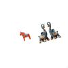 Dalecarlian Horse And Elephant Figurine Collectible Animal Sculpture Ornament for Bookshelf Entrance