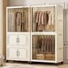 Multi-Layer Foldable Storage Cabinet: Plastic Wardrobe, Shelving Unit, Toy Organizer, Clothes Box