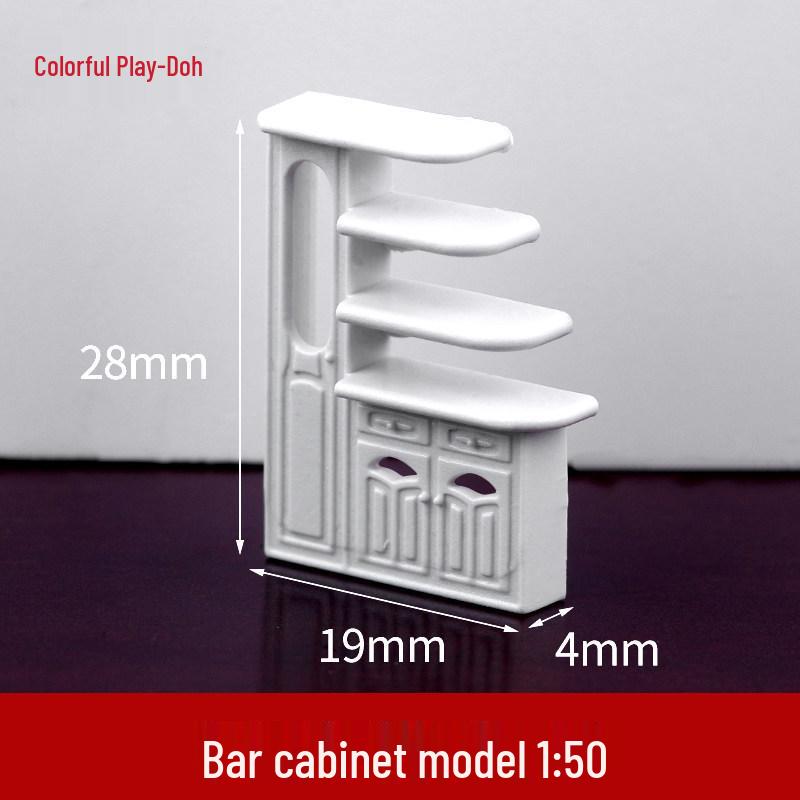 1:50 Scale White ABS Furniture Set for Architectural Model Interior Layout
