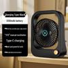 Wiederaufladbarer USB-Oszillations-Schreibtischventilator mit stufenloser Geschwindigkeitsregelung