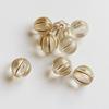 8mm Gold-Painted Transparent Acrylic Pumpkin Beads for DIY Jewelry Making