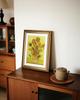 RINTO Van Gogh Sunflowers Art Stylish Wall Art with Gold Good Wall Room Feng Shui Living Art Reproduction, Panel, Poster, Frame, Fortune, Hanging,