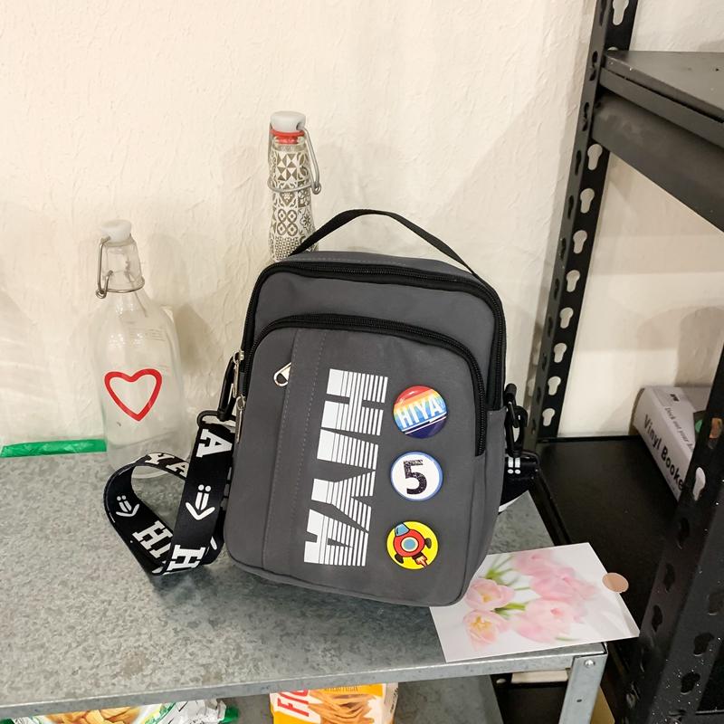 Pánská malá taška s potiskem písmen, taška přes rameno, dámská sportovní crossbody taška