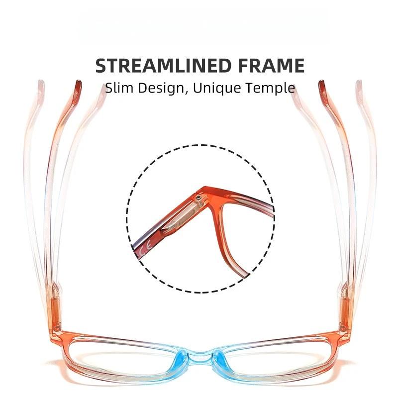 Fashion Gradient Color Multifocal Reading Glasses Women Men Blue Light Blocking Presbyopia Glasses New High-Definition Eyewear