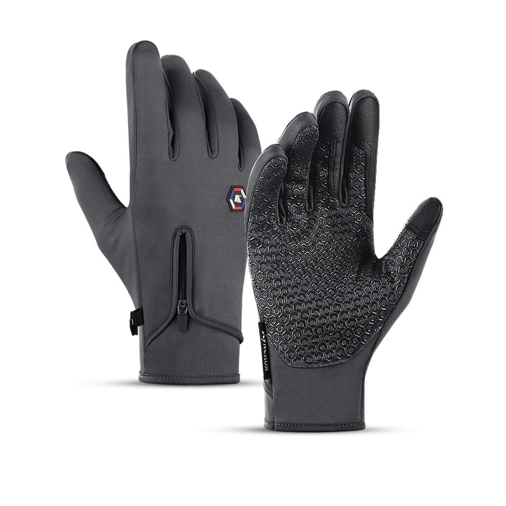 

Зимние теплые перчатки для велоспорта с полным пальцем и защитой от брызг для сенсорного экрана для мужчин и женщин, для альпинизма и походов XL