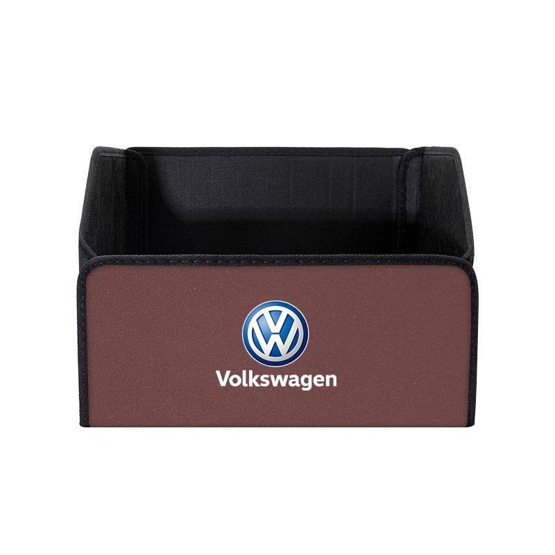 Car Leather Storage Box Auto Trunk Organizer Bag Accessories For VW Golf Polo Tiguan Touran Jetta Passat aw2 CC T5 GTI Magotan Caddy