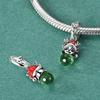 Copper Santa Claus Beads Christmas Tree Charms Fit 3Mm Women Bracelet Diy Accessories Christmas Gift Fine Jewelry