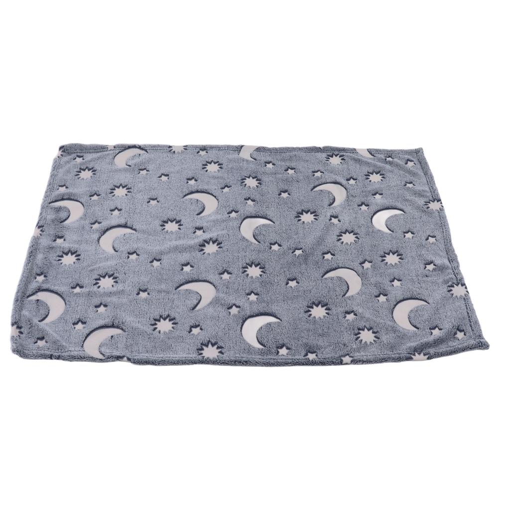 Glowing Polyester Blanket Soft and Warm Fuzzy Blanket for Bed Sofa Couch All SeasonDusty Blue