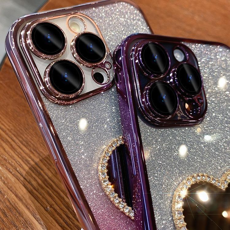Applicable To Apple 17 Mobile Phone Case Creative IPhone 15 Protective Case 14 Gradient Glitter Mirror 16 Promax New Model