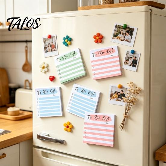 Portable Memo Stickers Striped Planning Sticky Notepads, Task Pads, Removable Colorful Index Tabs Self-Adhesive Note Paper for Daily To-Do Lists