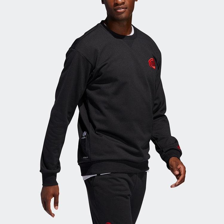 adidas Rose Crew Fleece Warm Lässiger Sportpullover Sweatshirt Herren Sweatshirt Schwarz FP8368