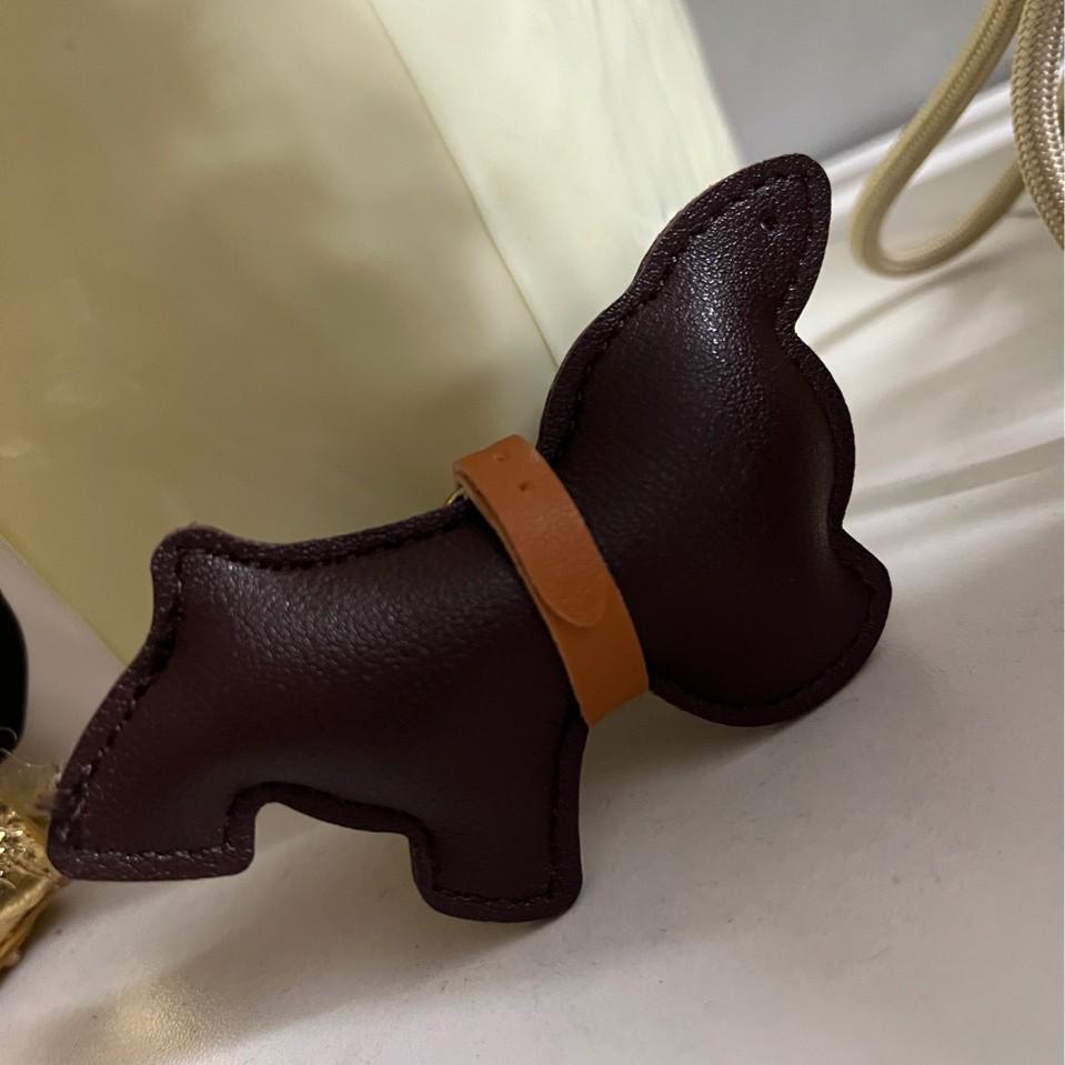Kluczyki do Breloka z Wisiorkiem Buldoga DIY - Modny Skórzany PU Brelok do Kluczy Samochodowych Psa, Stylowy Fajny Design
