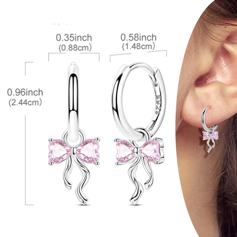 New 925 Silver Hoops Earrings For Woman Starlight Crystal Hoop Coil Earrings Eardrop With Zircon Fashion Jewelry Girls