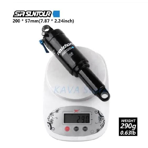 SR SUNTOUR 165mm Shocks baicycle 165/190/200mm Rebound Pressure BMX Mountain Bike XC Air Suspension Absorber Lighter to DNM