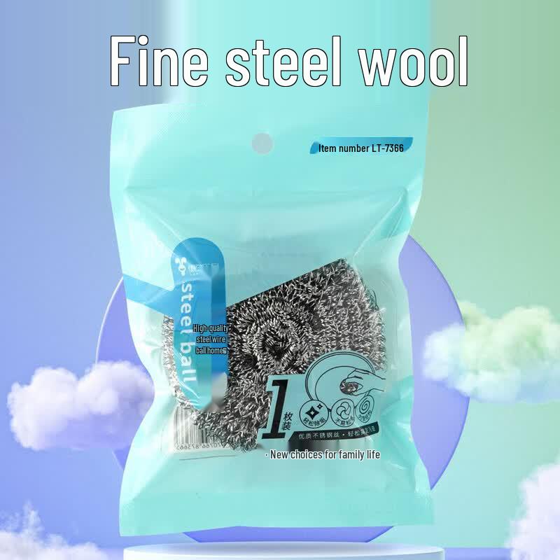 Lazy Bunny Reju Home Cleaning Steel Wool Scourers, 100-Pack