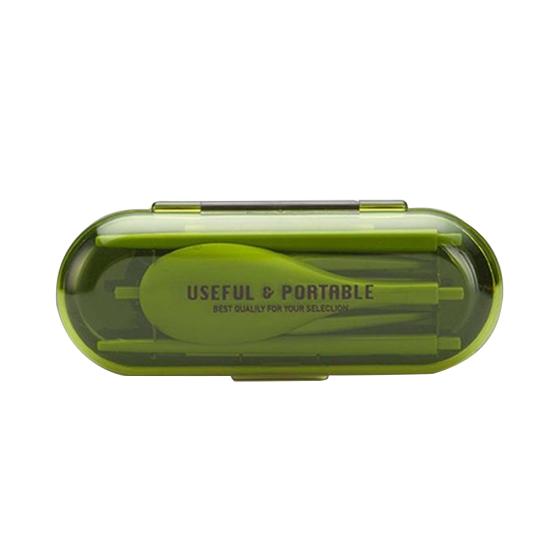 Set di Posate Pieghevoli Portatili 3 in 1 (Cucchiaio, Forchetta, Bacchette) per Picnic e Viaggio