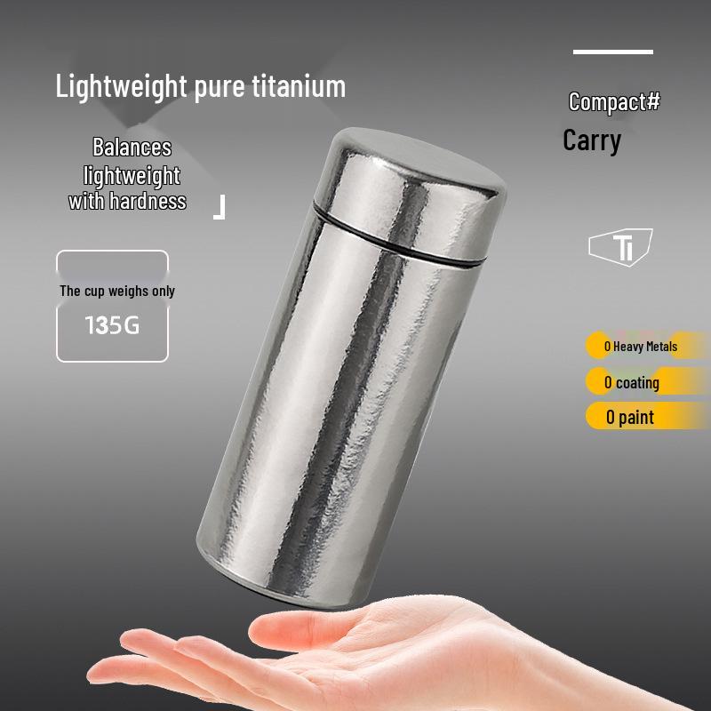 Hot Selling Mini Pure Titanium Thermos Cup - Portable Pocket-Sized Drinking Cup for Outdoor, Car, Office Use