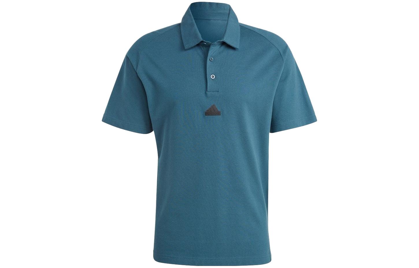 Adidas Polo Shirts Men s Arctic Blue Polo Collar Moderate Straight Fit IJ6134 L