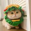 Party Hamburger Pet Burger Hat Cosplay Funny Cat Headgear Cross Dressing Adjustable Dog Costume Hat for Puppy