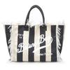 Striped Women's Tote Bag Contrast Color Letter Large Capacity Shoulder Bag Commuter Underarm Bag