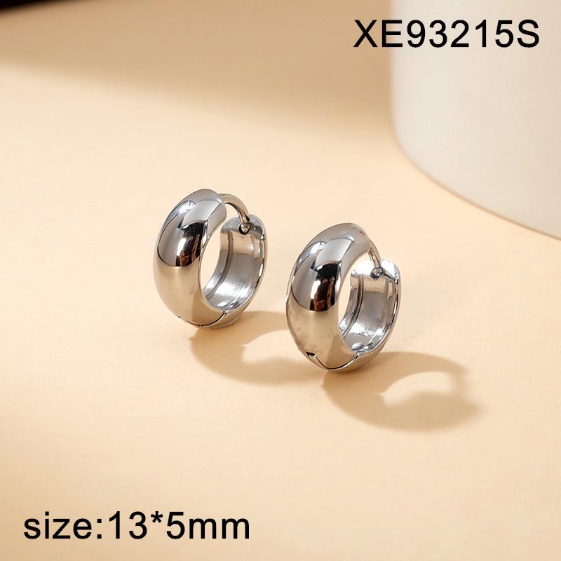Trendy Titanium Steel Minimalist Hoop Earrings: Polished, Lightweight, Versatile, and Fashion-Forward for Men and Women