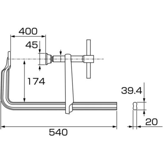 Robtex Bar Super Strong 400mm x BP4017A (Ebi) Vice, Handle, Type, 175mm,