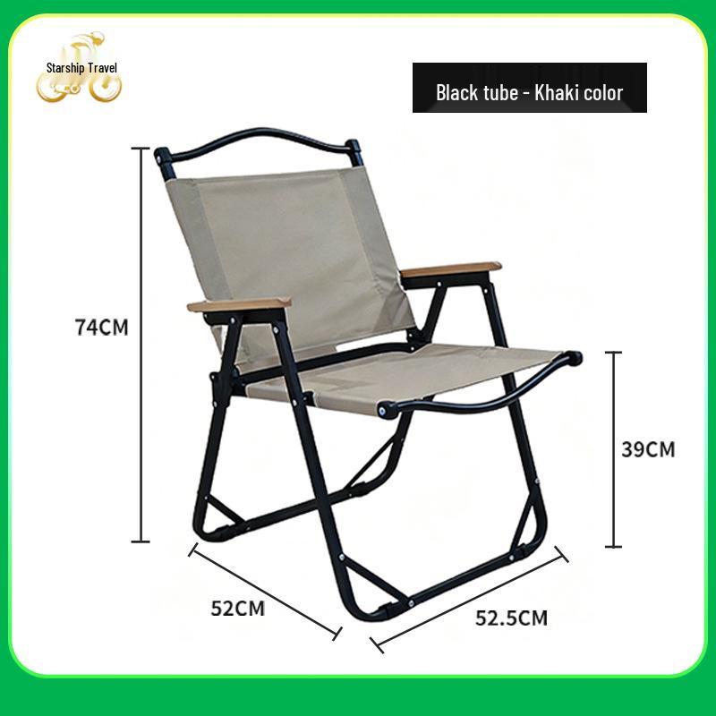 Reclining Outdoor Folding Chair with Backrest for Camping, Barbecue, Fishing, and Balcony Use.