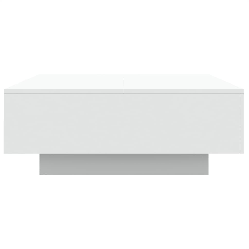 Vidaxl Stolik Kawowy Z Oświetleniem Led, Biały, 80X80X31 Cm