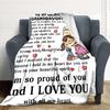 1PC To Granddaughter Gifts Blanket, Throw For Sofa, Bed, Travel, Printing Blanket With Soft And Warm Fabric yy250918199