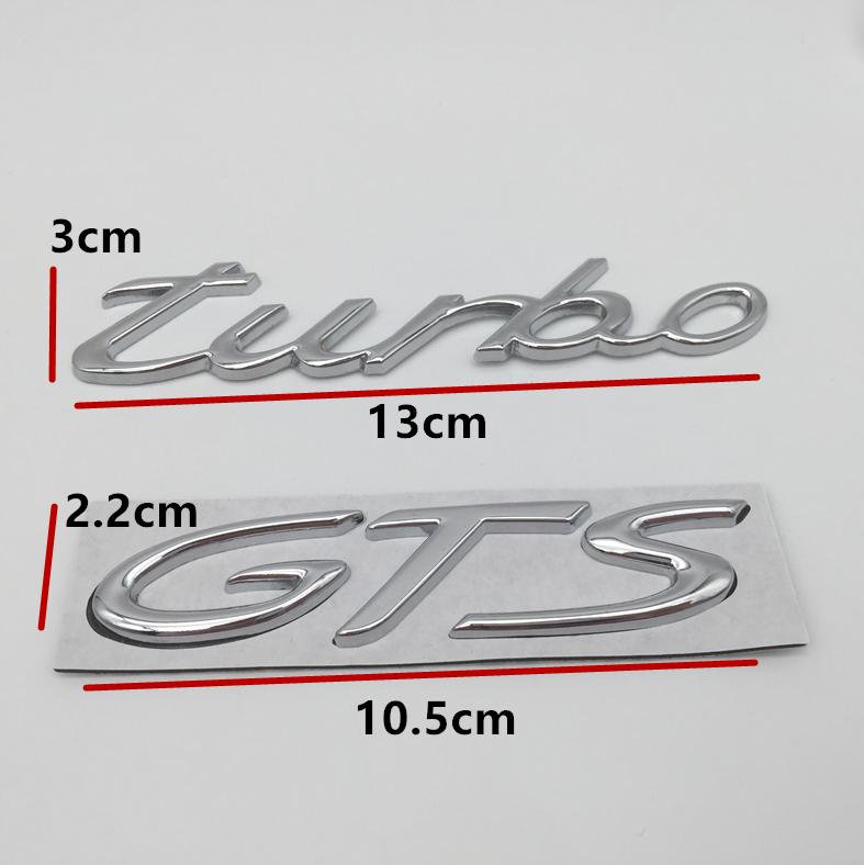 1 ud. Metal 3D de alta calidad para coche turbo GTS Letra WEXV5 Calcomanías de maletero trasero insignia pegatina Pegatina estilo Accesorios de coche