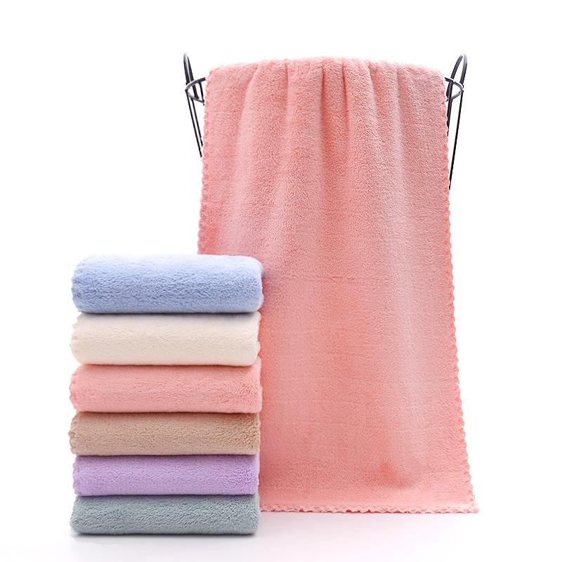 Dry Hair Water Absorbent Double-sided Coral Velvet Microfiber Towel Bath Car Washing Cleaning Salon