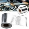 Bandă Izolantă Rezistentă la Temperaturi Înalte pentru Țeavă de Eșapament Bandă cu Fibră de Sticlă și Folie de Aluminiu 1 Rulou Folie de Protecție Termică pentru Mașină