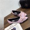 Black Woman Flats Sexy Pointed Toe Rhinestone Shoes for Women on Sale Korean Light Daily Routine Aesthetic Fashion 2025 New 39