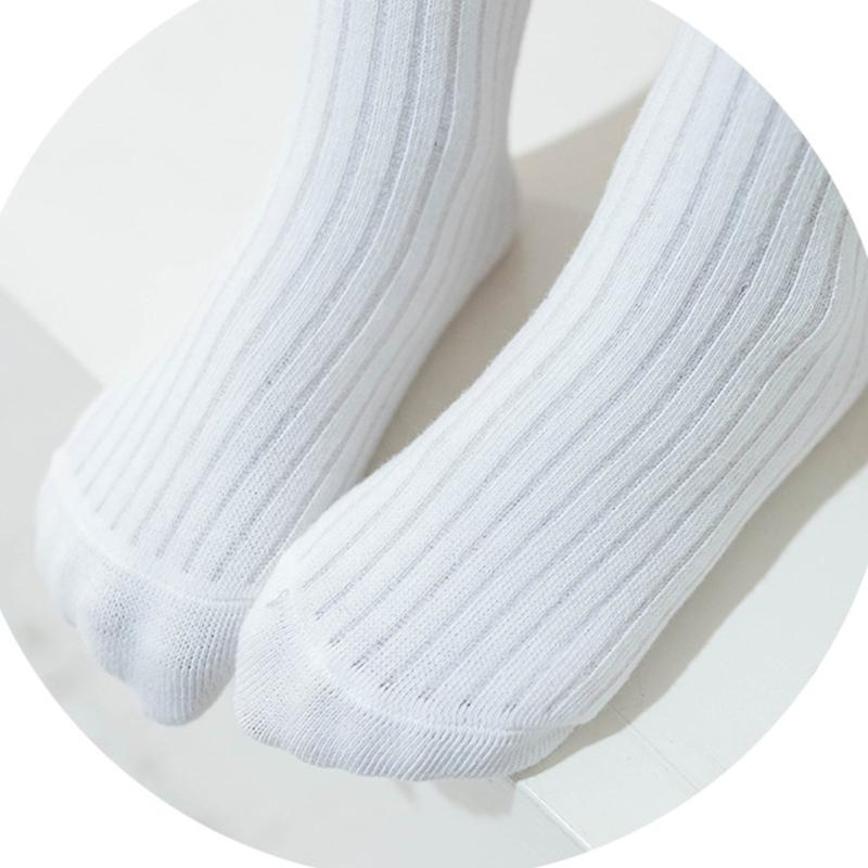 Atmungsaktive Baumwollstrümpfe für Mädchen Kleinkind Bonbonfarbe Überknie-Socken Frotteeschlingen-Socken für Herbst Frühling