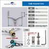 HEIGHTEN 80/92/95/98/110mm Reel Handle (No Knob) for Shimano and Daiwa Spinning Reels (92mm - Gunmetal) (567)
