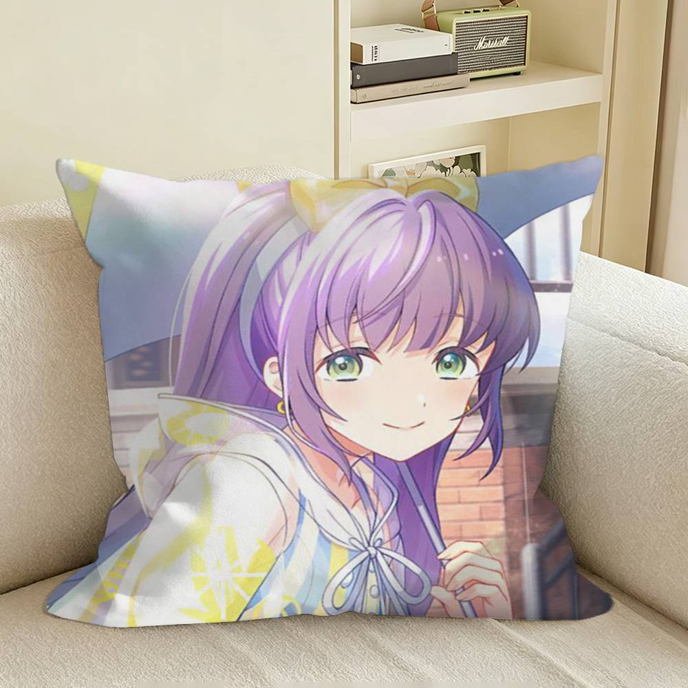 LoveLive KKozue Otomune Square Sofa Pillow Cover Solid Color Living Room Home Decor Cushion Case